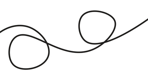 Squiggle Curly Line. Decorative Design Element. Vector