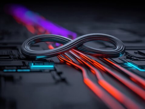 Modern DevOps Automation Premium Infinite Integration Icon for Tech Marketing and Professional Advertising Content