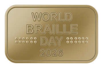 international braille awareness concept featuring embossed lettering and tactile script on luxury gold background
