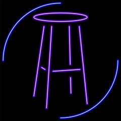 seat neon sign, modern glowing banner design, colorful modern design trends on black background. Vector illustration.