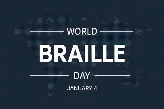 minimalist design for accessibility celebration with clean lines and global theme for visually impaired community