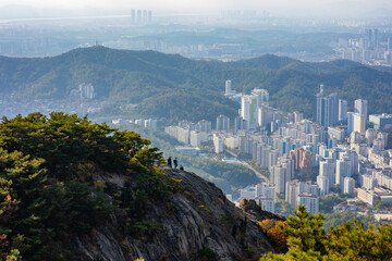 panoramic view of the seoul city