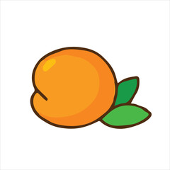 Cute Orange Fruit Illustration