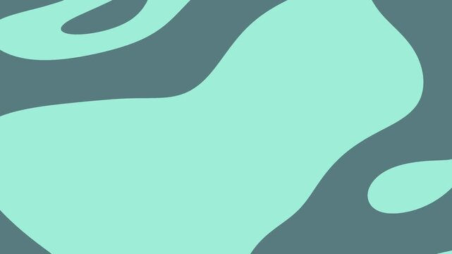 Looping abstract duotone background of mint and teal organic blob shapes. Ideal for intros, titles, overlays, presentations, websites, motion graphics, and modern branding.