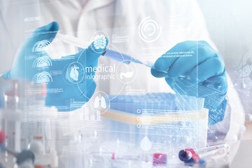 Medical worker advance of technology do medical research