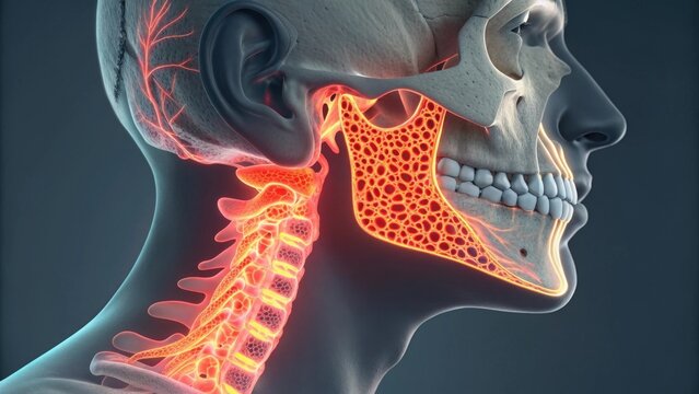 3D Render of a Mandible with Osteochondroma Bone Growth