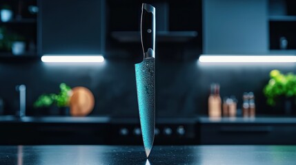 Chef-led cooking workshop in modern kitchen medium shot focused on food preparation and skill demonstration