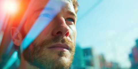 Authentic Young Mans Introspective Journey Emotional Moment for Modern Lifestyle Marketing and Editorial Use