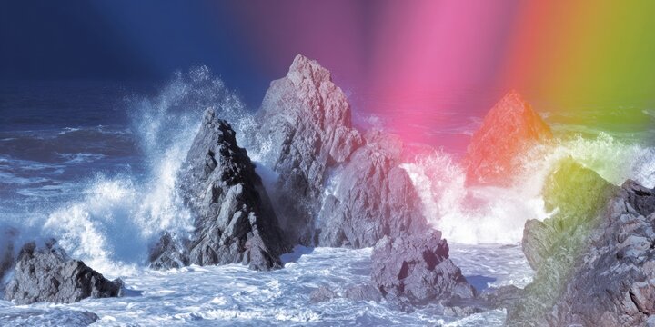 Inspiring Coastal Power and Exploration Authentic Nature Scene for Adventure Travel Marketing and Social Media Advertising