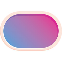 Oval Shaped Gradient Background With Pink And Blue Colors Isolated On Transparent Background