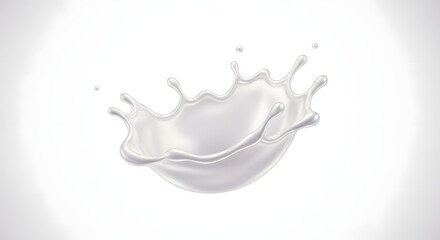 Dynamic splash of fresh, creamy white liquid, a visually captivating wave of purity and fluidity perfect for dairy, beverage, or food product advertisements and health-related content