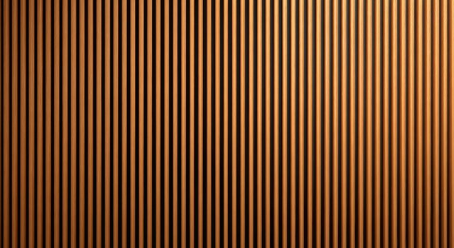 The textured vertical paneling on the wall is composed of elegant brown wood slats