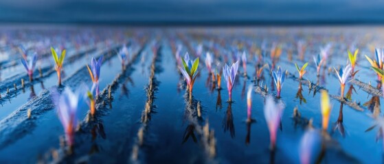 Inspiring Coastal Marsh Restoration Professional Volunteers Planting Seagrass for Natural Flood Protection and Resilience Marketing