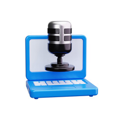 microphone 3d render icons