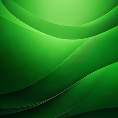 A vibrant, flowing abstract design of intersecting green curves