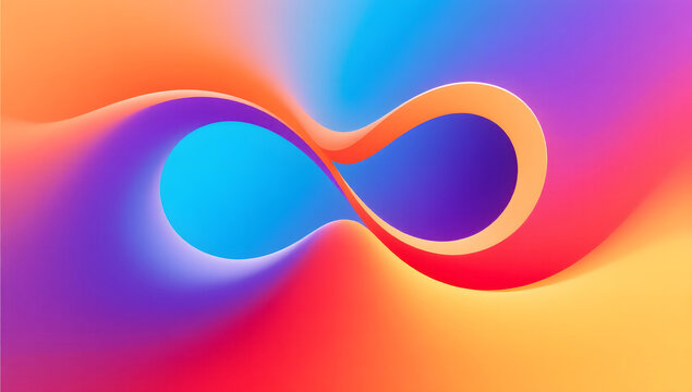 Technology sense data concept 3D rendering, abstract concept KV main visual business PPT background