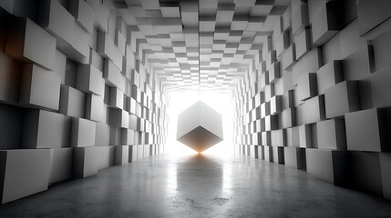 Modern 3d cube wall with textured surfaces high resolution picture