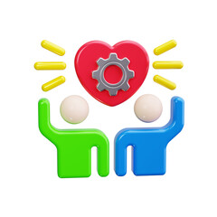 respect 3d render icons