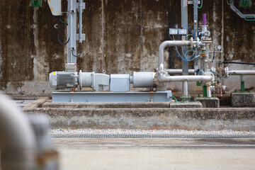 An induction motor converts electrical energy into mechanical energy to drive a centrifugal pump...