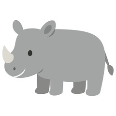 baby rhino cartoon illustrration