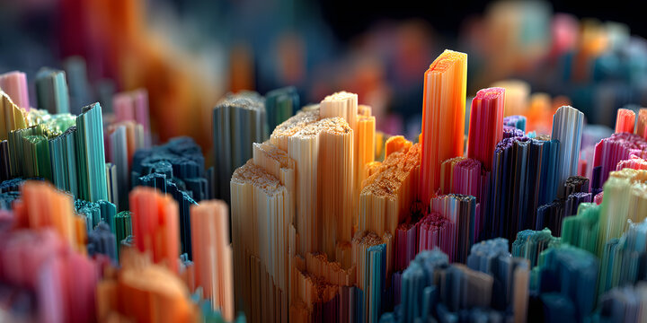 Abstract background, colorful geometric design 3d render