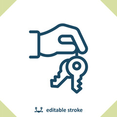 Home Owner Icon. Realtor, Hand, Key