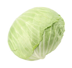 Fresh cabbage isolated, transparent PNG, PNG format, single