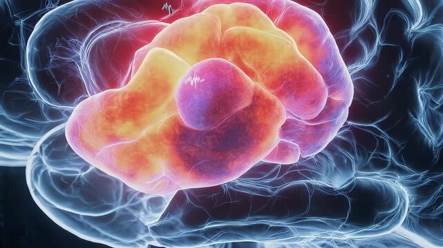 Brain render with focus area highlighted