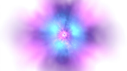 Abstract Colorful Nebula on White Background