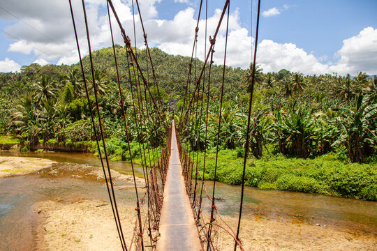 Tukuran Hanging Bridge, San Teodoro, Puerto galera, Oriental Mindoro, Philippines