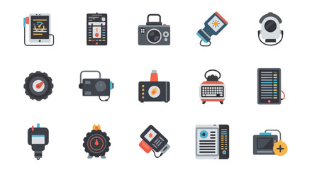 Fototapeta premium Collection of Electronic Equipment and Devices Icons