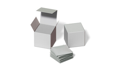 White 3D boxes 