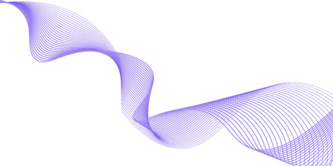 Flowing particles wave pattern, blue and purple gradient color isolated on white background. Vector in concept of AI technology, science, music, modern.