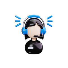 contact support 3d render icons