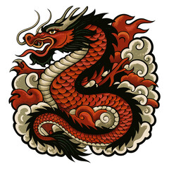 disegno per tattoo di un drago cinese 02