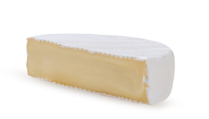 Camembert cheese cut in half