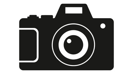 Black camera icon on for photography and videography