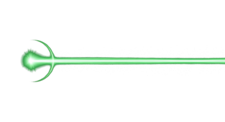 horizontal green laser light beam glowing line on black background energy streak effect clean png