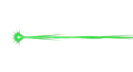 horizontal green laser light beam glowing line on black background energy streak effect clean png