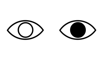 eye set icon isolated on white background