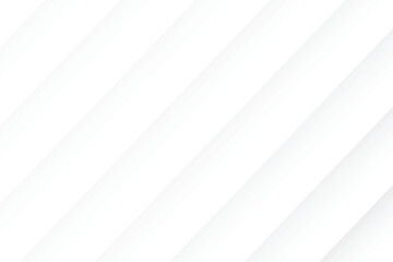 Minimalist White and Gray Abstract Background: Clean Diagonal Stripes Pattern with Subtle Shadow and Copy Space for Modern Business and Technology Presentation.
