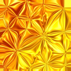 Luxurious abstract gold background with shiny liquid metal texture, elegant molten pattern, and glossy golden silk reflections.
