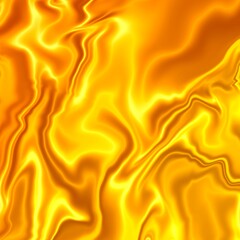Luxurious abstract background of flowing liquid gold, shiny molten fire texture, and warm yellow glowing energy waves.