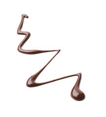 Sample of tasty melted chocolate isolated on white