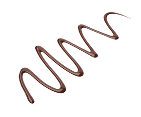Sample of tasty melted chocolate isolated on white