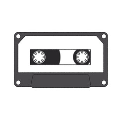 懐かしのカセットテープのイラスト