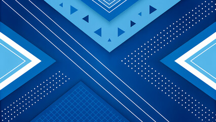 Modern blue geometric abstract background with diagonal lines and digital pattern