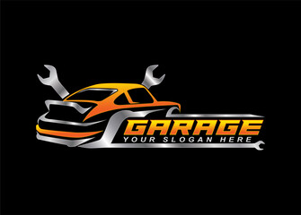 car auto garage concept premium logo design. perfect logo for the automotive industry