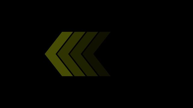 Animated Left arrow. Left arrow isolate motion. direction arrow icon. arrow pointing Left 4k video.