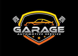 car auto garage concept premium logo design. perfect logo for the automotive industry